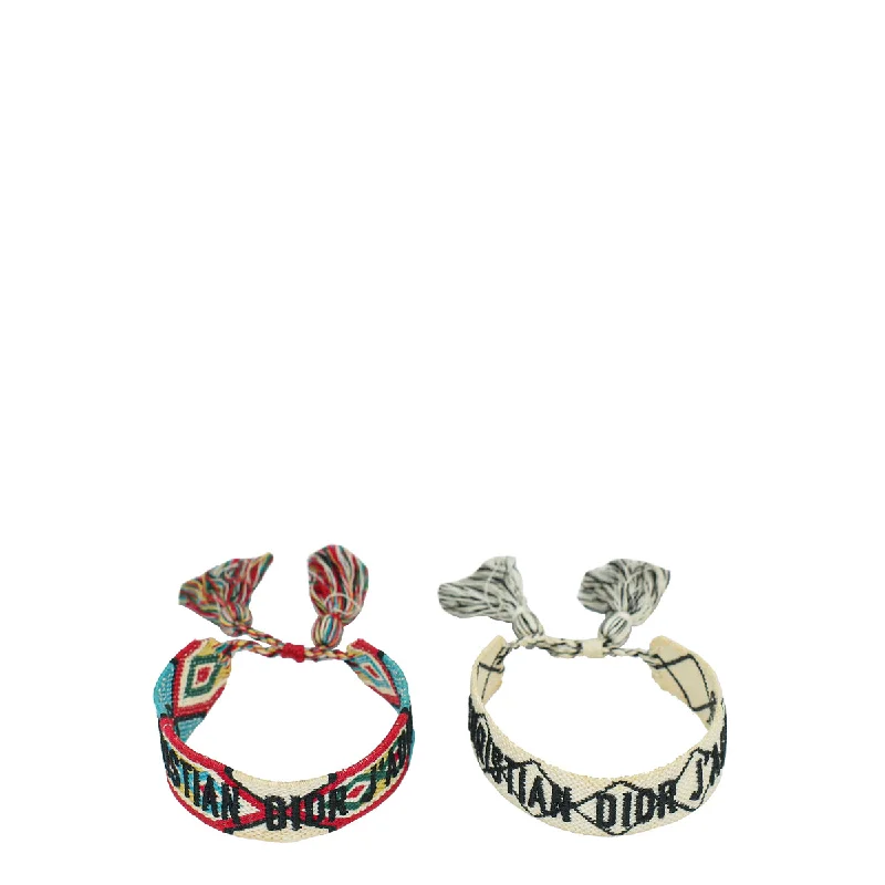 Christian Dior Multicolor J'Adior Cotton Bracelet Set