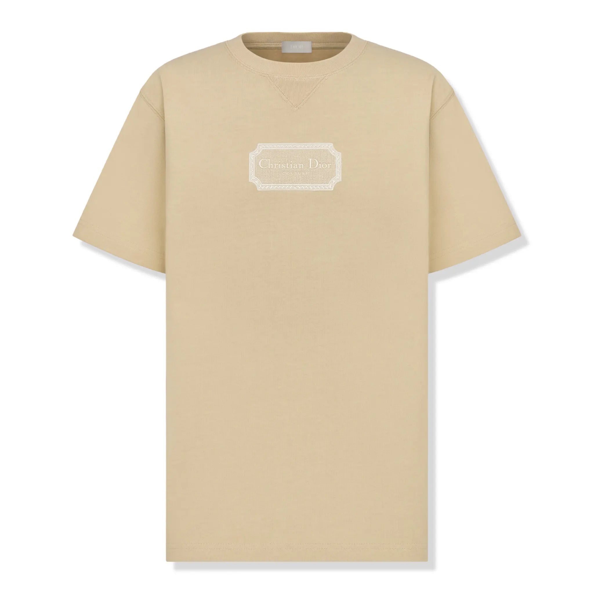 Dior Couture Relaxed Fit Cotton Beige T Shirt