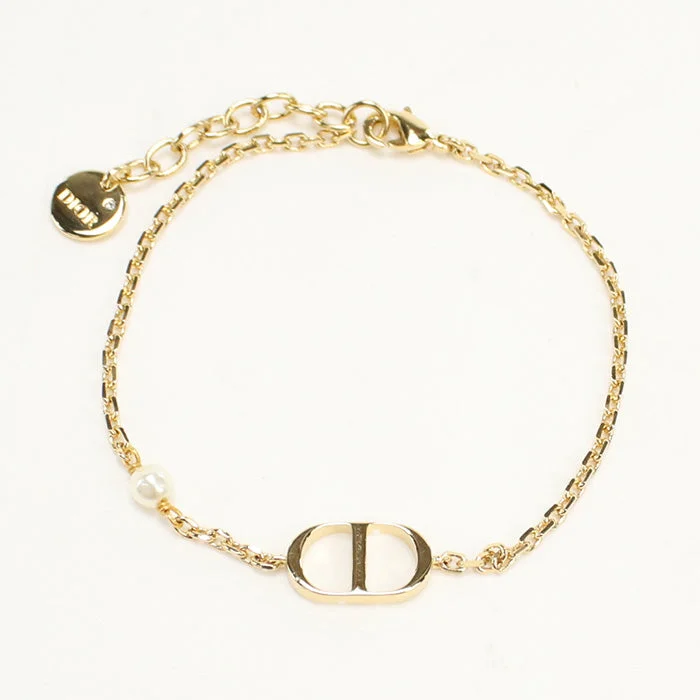 Christian Dior B1310PTCRS D301 Bracelet Petite CD Bracelet Gold Plated,Fake pearl gold Women