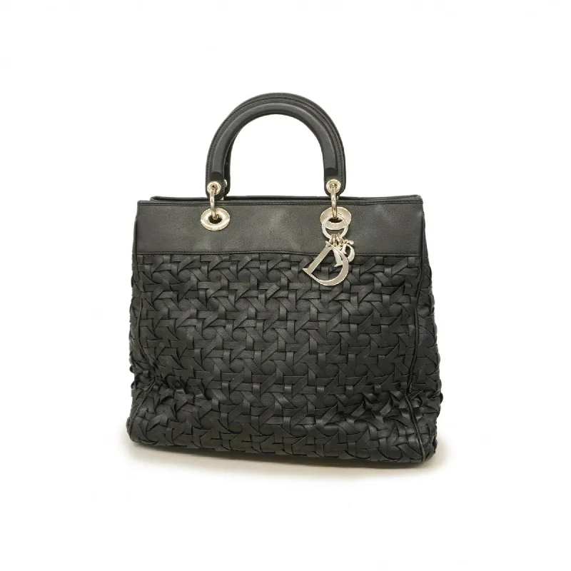 Christian Dior Handbag Diorissimo Leather Black Women's