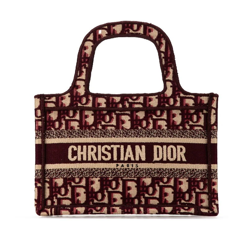 Red Dior Mini Oblique Book Tote Handbag