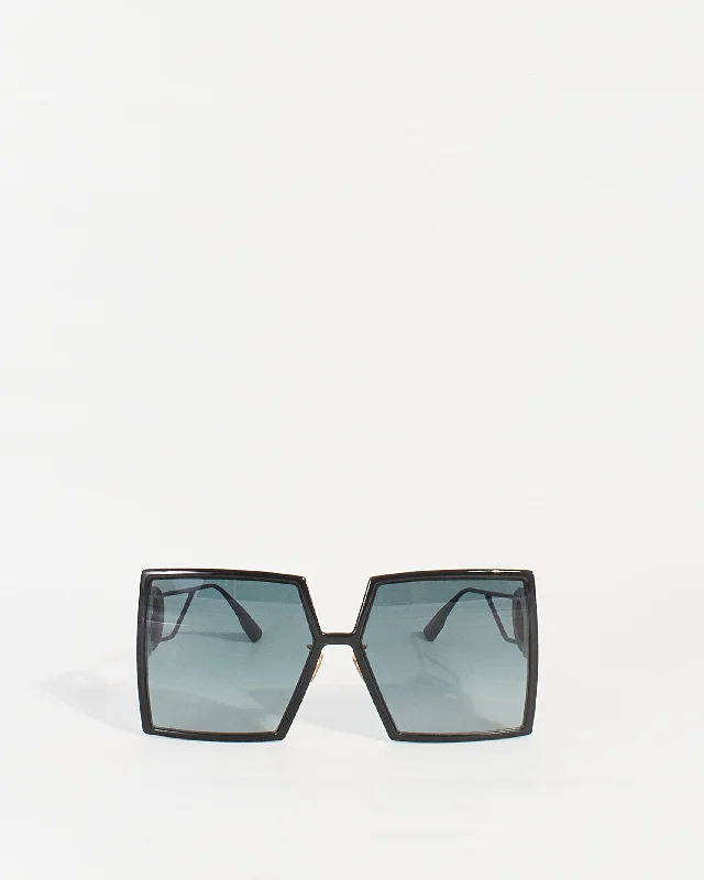 Dior Black Acetate 30Montaigne 80711 Square Sunglasses