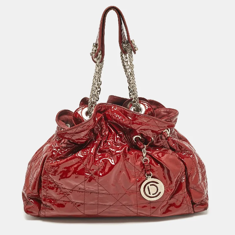 Dior Red Patent Patent Leather Le Trente Tote