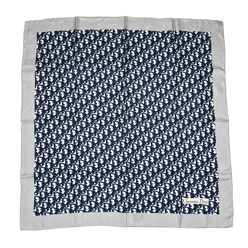 DIOR BLUE/GREY SILK SCARF