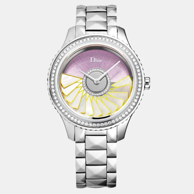 Dior Grand Bal Plisse Soleil Diamond Stainless Steel 36mm Ladies Automatic Watch CD153B10M001