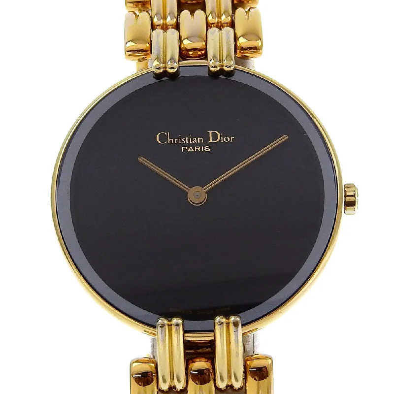 Christian Dior Watches Quartz 46154-3 Plated Gold black Bakira black dial