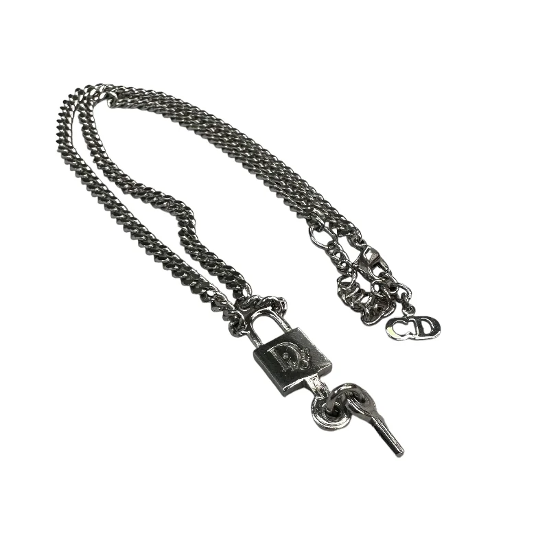 DIOR PADLOCK AND KEY PENDANT NECKLACE