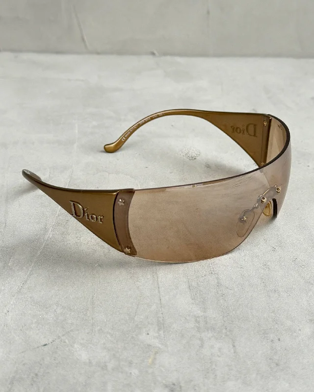 DIOR SKI 6 BROWN WRAP AROUND SUNGLASSES