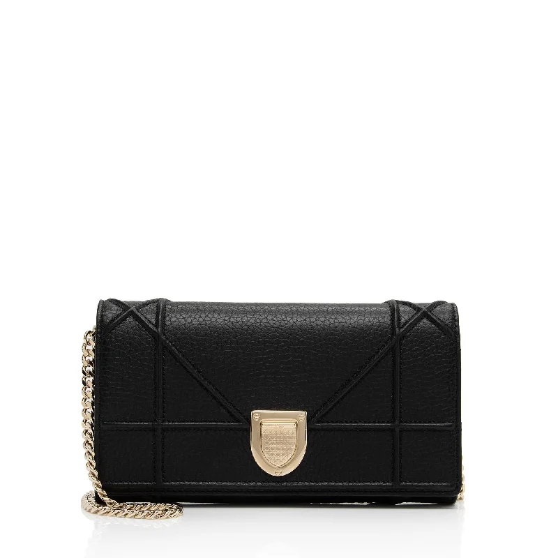 Dior Calfskin Diorama Wallet on Chain Clutch