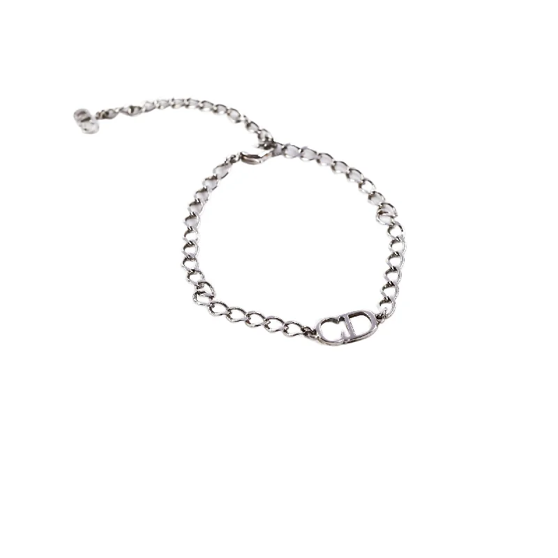 Christian Dior CD Silver Bracelet Costume Jewellery