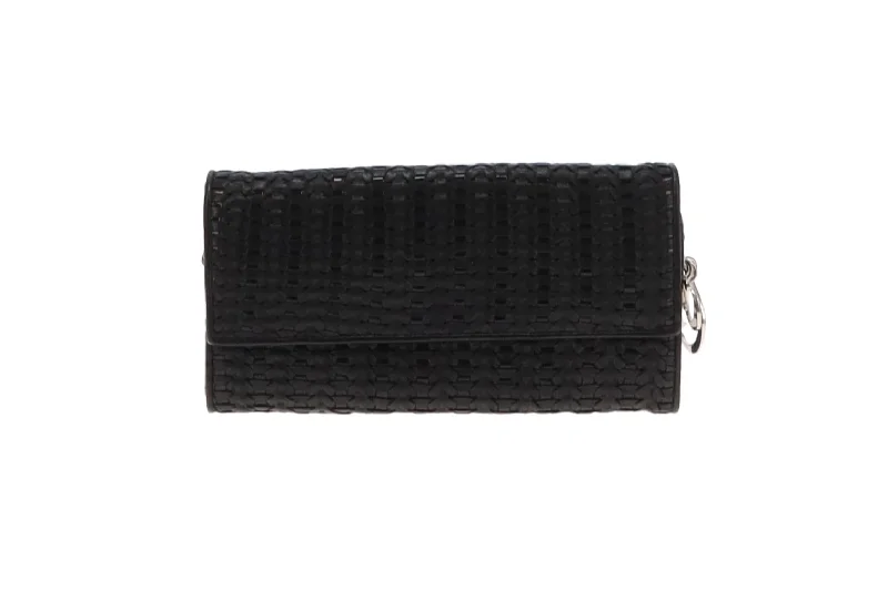 Dior Black Woven Rendezvous Wallet On Chain