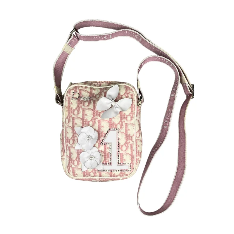 DIOR PINK FLORAL TROTTER CROSSBODY BAG