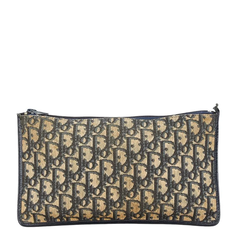 Dior Trotter Canvas Leather Clutch Bag