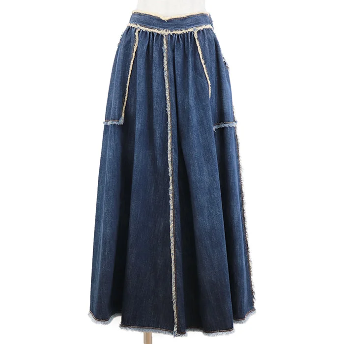 Christian Dior skirt cotton 100% Indigo 36