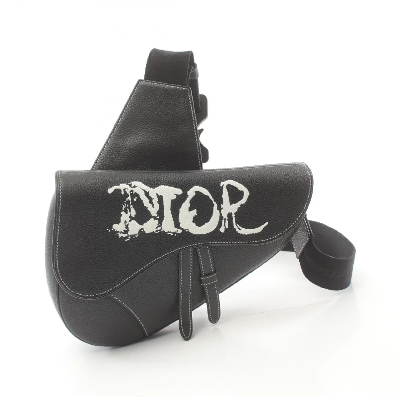 Dior Leather Saddle Waist Body Bag Black/White