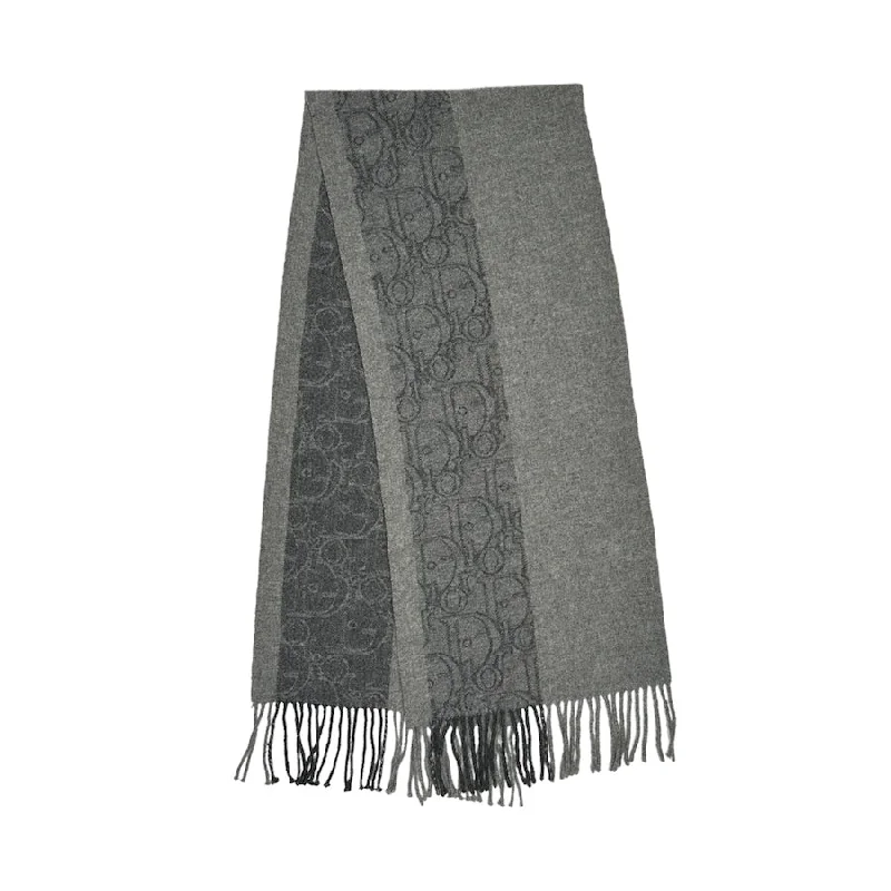 DIOR TROTTER OUTLINE SCARF - GREY