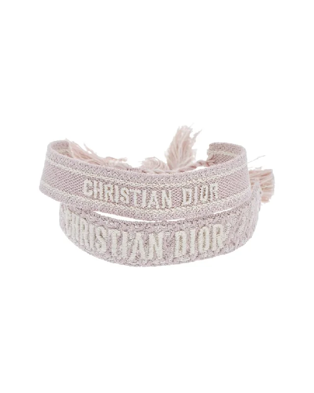 Dior Logo Signature Raffia Bracelet