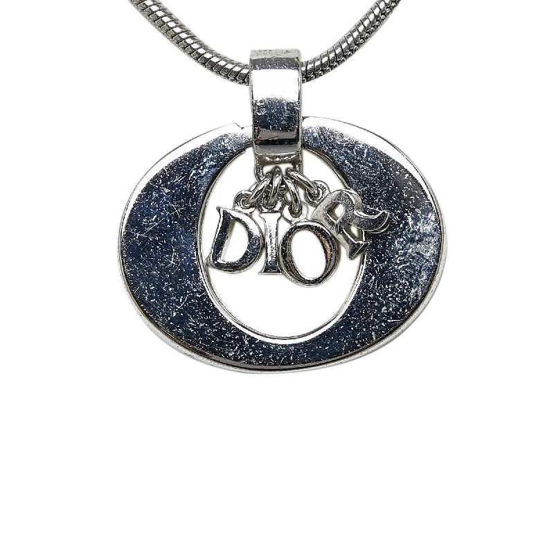 DIOR Logo Pendant Necklace Costume Necklace