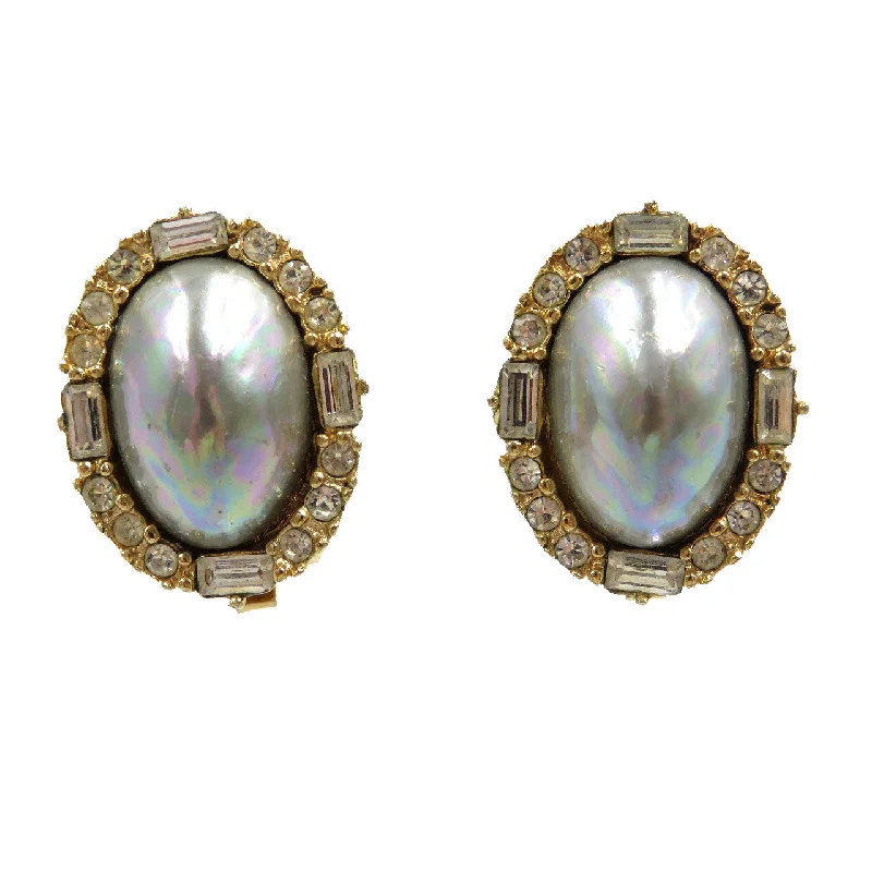 Christian Dior Earring Gold Plated, Faux Pearl gold