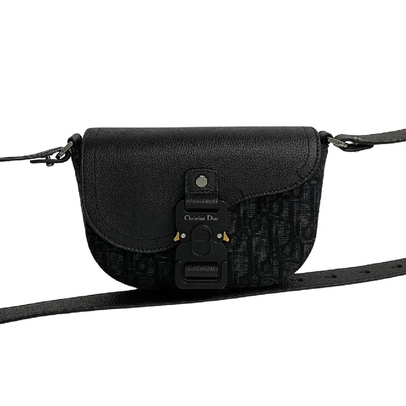 Dior Shoulder Bag canvas black saddle