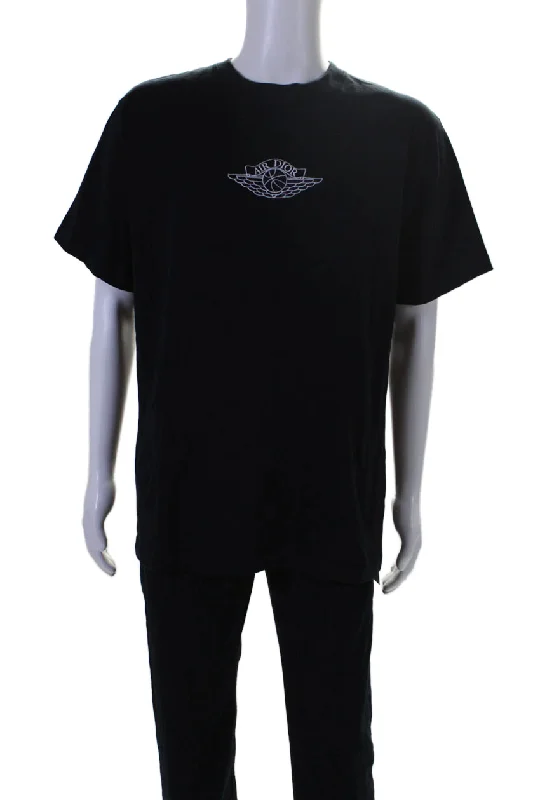 Dior Mens Short Sleeves Pullover Tee Shirt Black Cotton