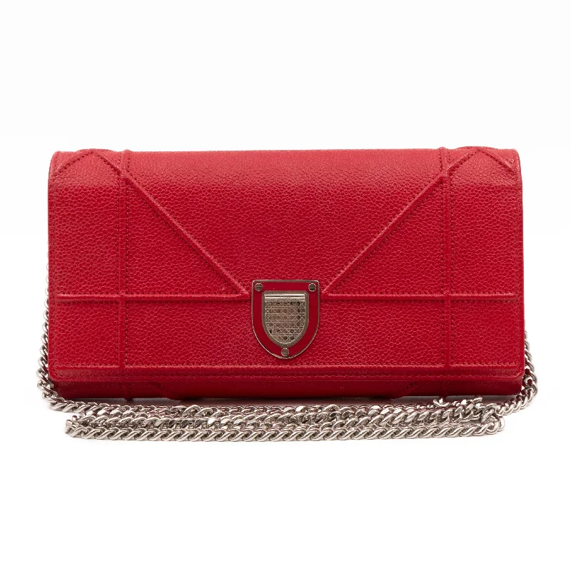 Diorama Croisiere Wallet On Chain Red Leather