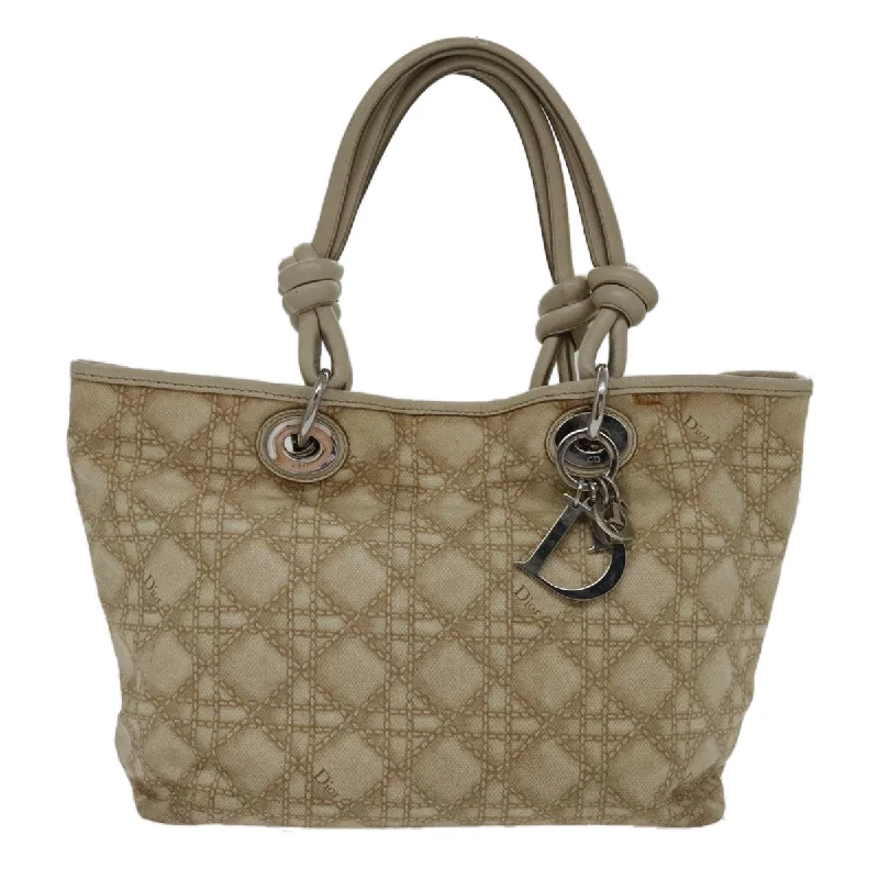 Dior Cannage Lady  Canvas Tote Bag (Pre-Owned)