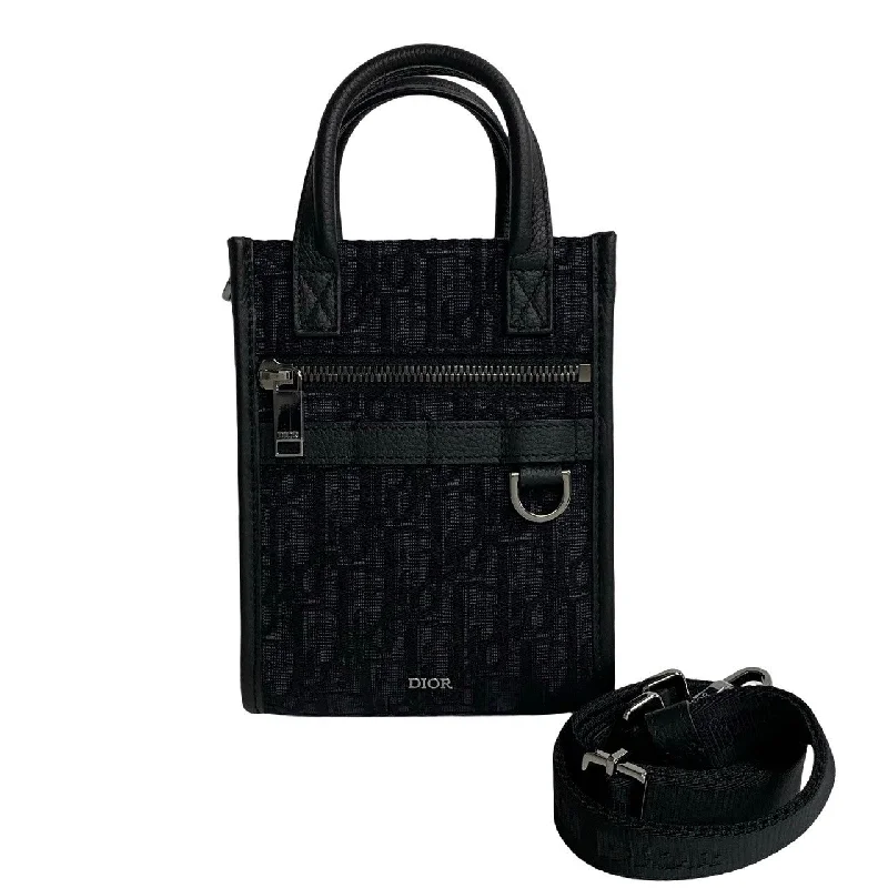 Dior Shoulder Bag canvas black North South