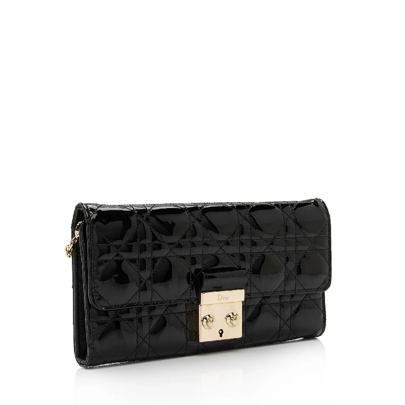 Dior Patent Leather New Lock Wallet on Chain Bag (eBi4SG)