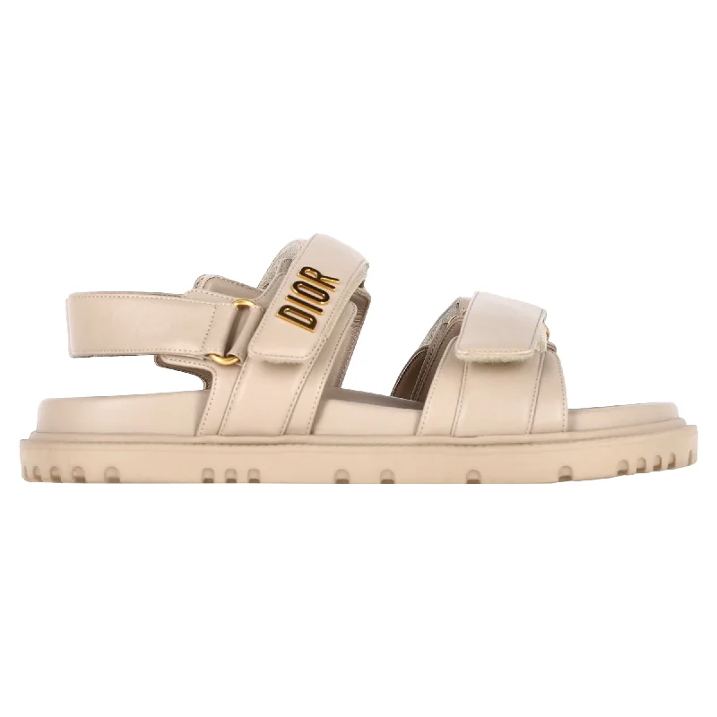 Dior DiorAct Slingback Sandals in Beige Leather