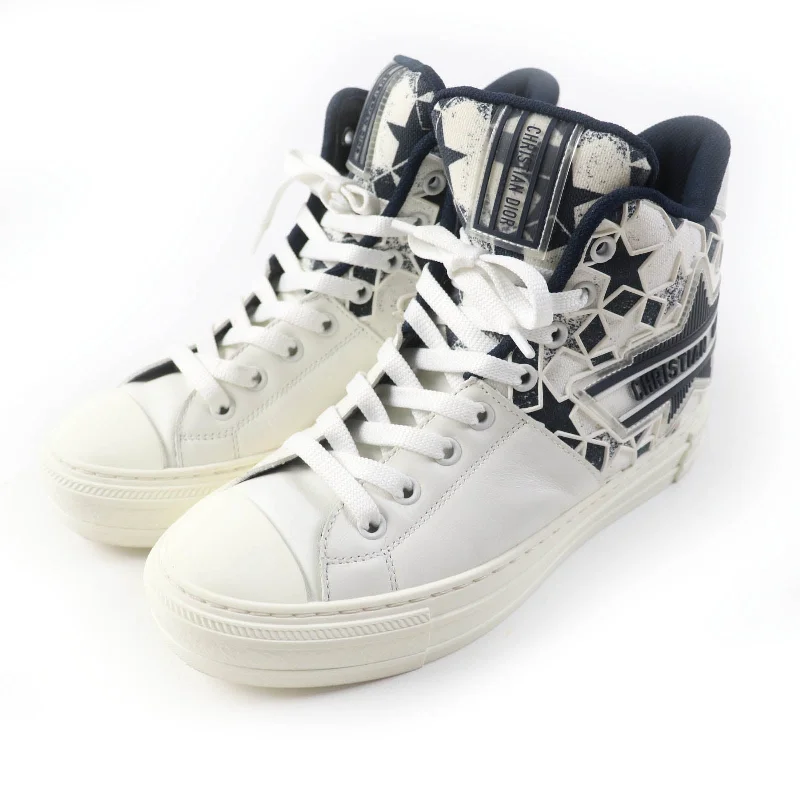 Christian Dior High cut sneakers canvas White navy Walk N Dior Star 36