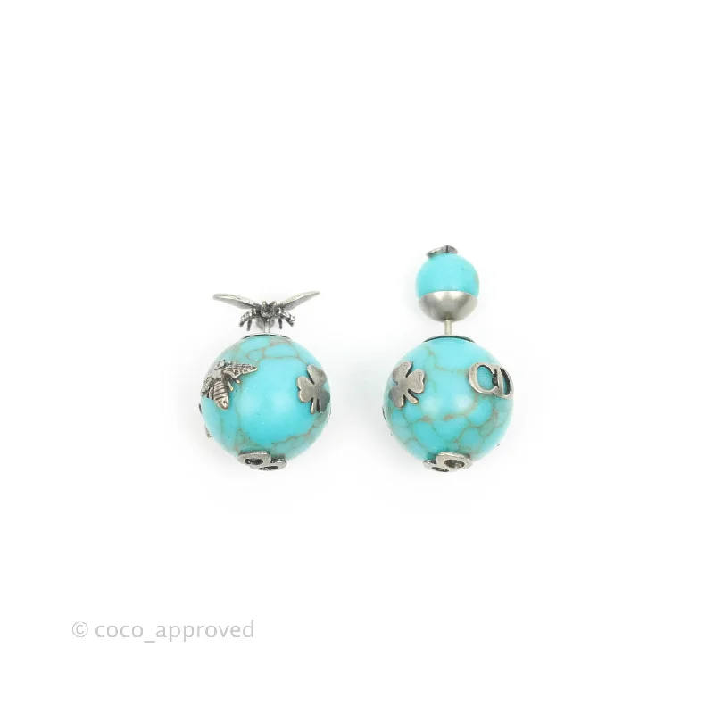 Christian Dior Mise En Dior Tribal Earrings Turquoise