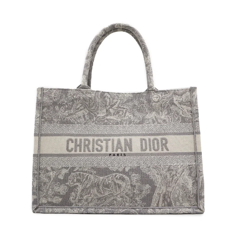 Dior Toile De Jouy Reverse Embroidery Medium Book Tote