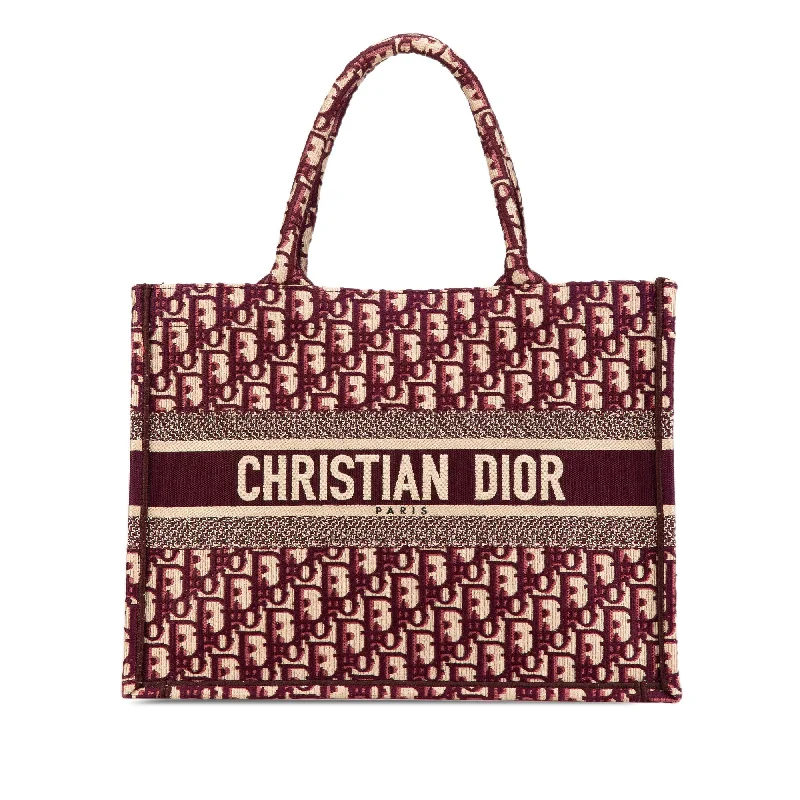 Red Dior Medium Oblique Book Tote