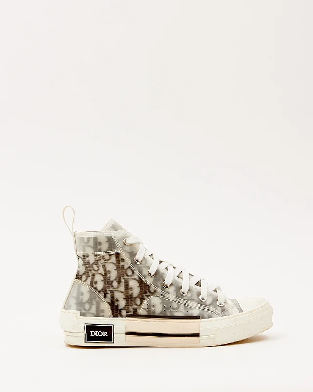 Dior White/Black B23 Logo High Top Sneakers - 8