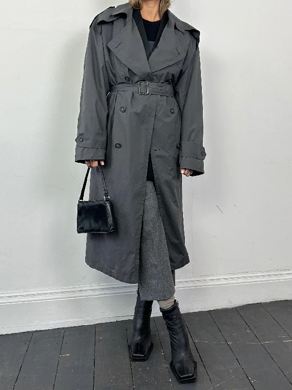 Christian Dior Monsieur Cotton Double Breasted Belted Trench Coat - XL