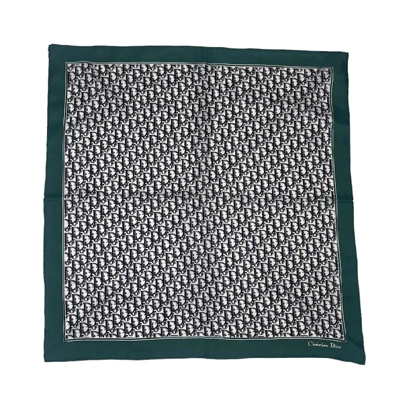 DIOR GREEN/BLACK SILK SCARF