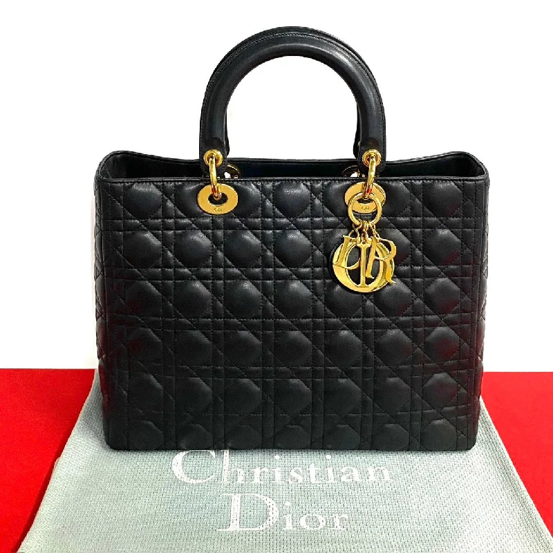 Dior Handbag lambskin black Lady Dior