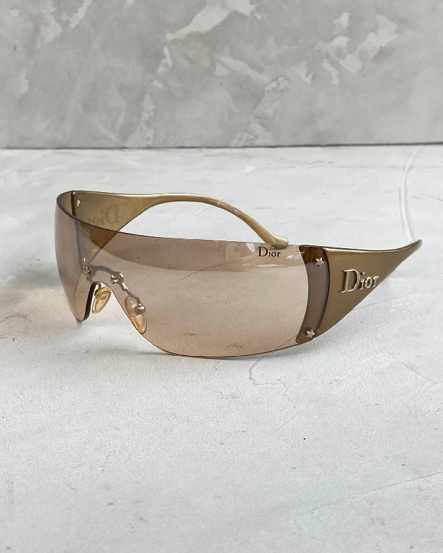 DIOR SKI 6 BROWN WRAP AROUND SUNGLASSES