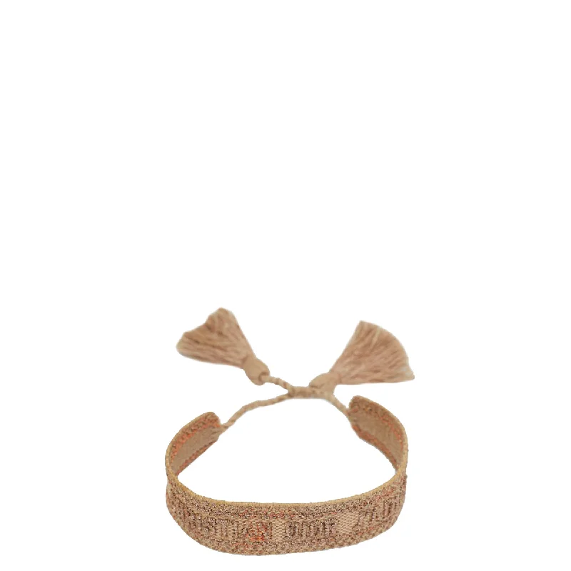 Christian Dior Nude Glittery J'Adior Cotton Bracelet