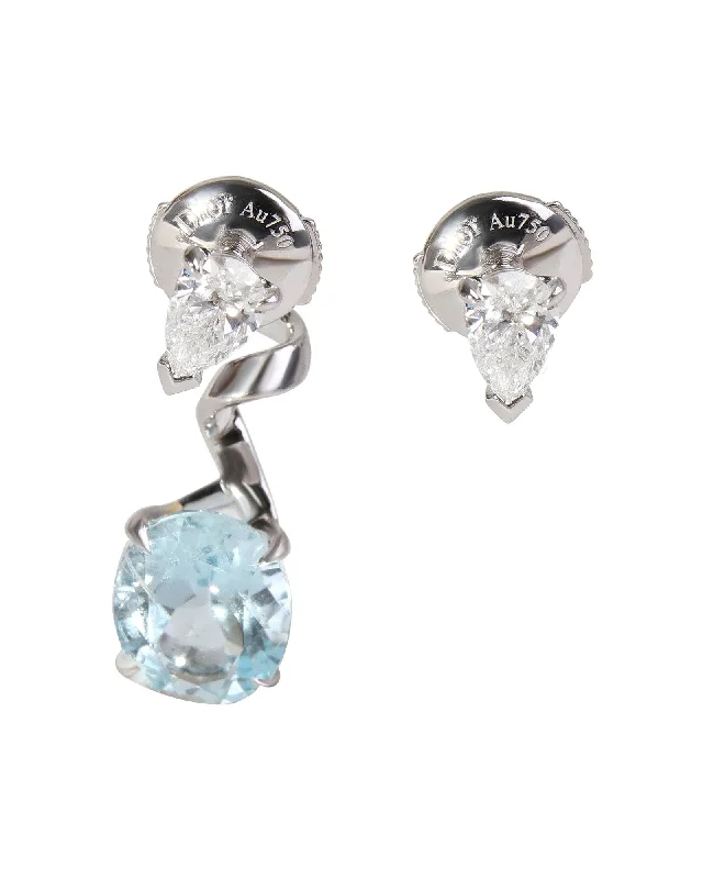 Dior Moyenne Joaillerie Diorama Diamond drop Earrings in 18k White Gold 0.8 CTW