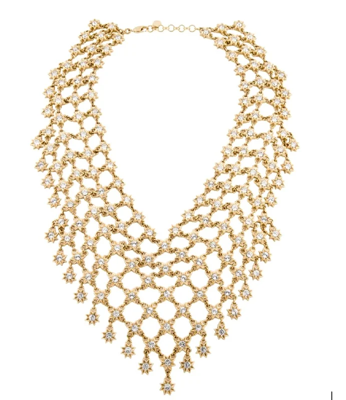 CHRISTIAN DIOR by Galliano Crystal Star Bib Necklace