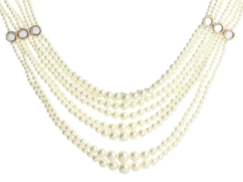 Dior Multi Strand  Faux Pearl Choker Necklace