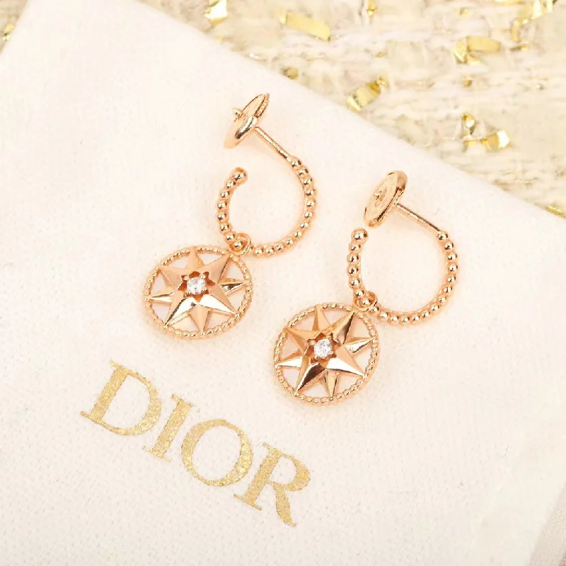 DIOR Earrings Yellow Gold stars Diamonds KFN08082