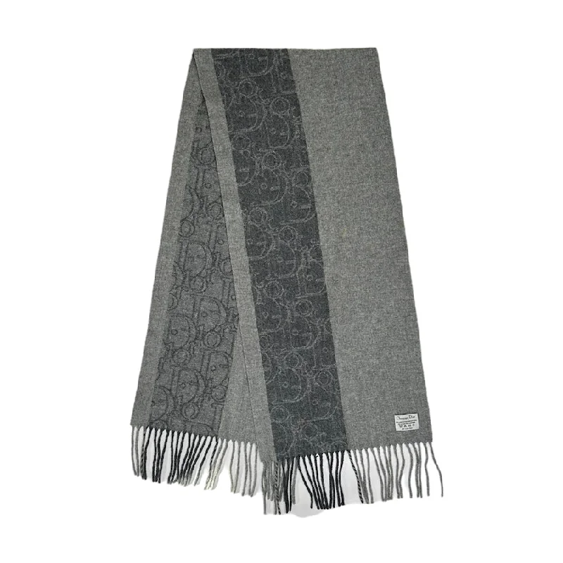 DIOR GREY MONOGRAM SCARF