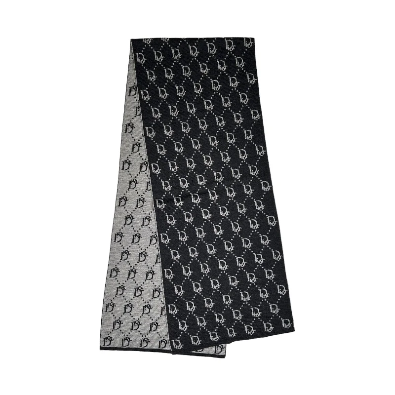 DIOR MONOGRAM SCARF GREY