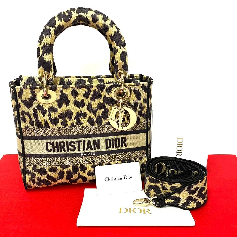 Dior Lady D-Lite Medium Leopard Canvas Bag