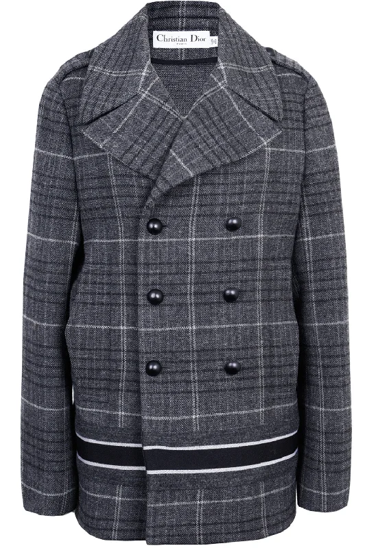 CHRISTIAN DIOR Logo Wool Coat