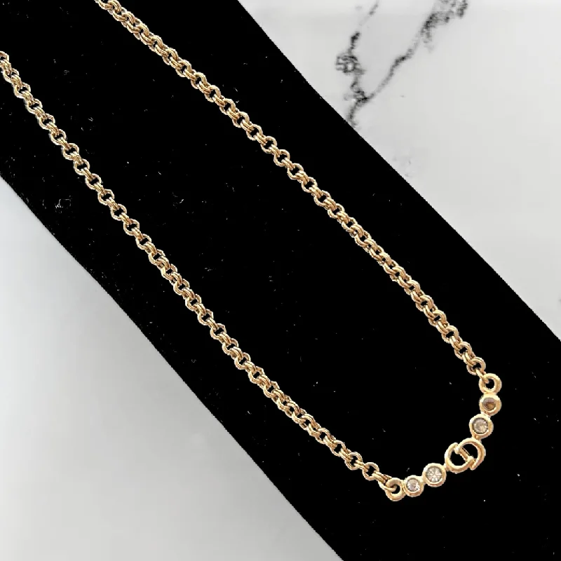 Dior Necklace Gold Metal