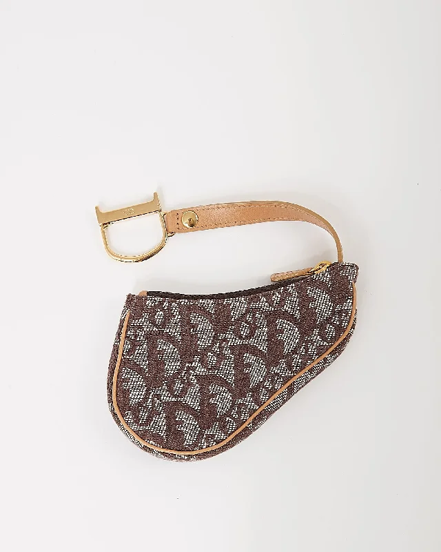 Dior Brown Oblique Saddle Multicase Coin Pouch